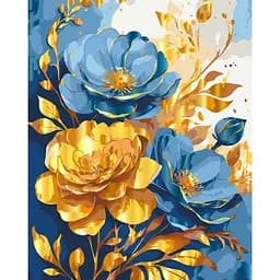 Картина за номерами Яскраві квіти Art Craft 13143-AC з металізованими фарбами 40х50 см