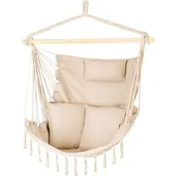 Бразильське крісло-гамак Outtec Boho XXL бежеве
