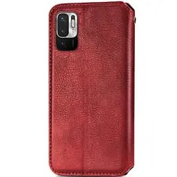 Шкіряний чохол-книжка GETMAN Cubic (PU) для Xiaomi Redmi Note 10 5G / Poco M3 Pro Червоний - мініатюра 4