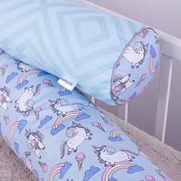 Захисні валики-бортики MirSon Kids Time 18-0006 Rainbow Unicorn, сині, 2 шт. - мініатюра 7