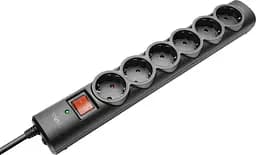 Разветвитель сетевой Surge Guard 1.8м 4xТипF черный Trust osv0002153