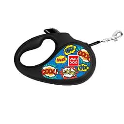 Повідець-рулетка для собак Waudog R-leash рисунок ВАУ XS до 12 кг 3 м светоотражаюча стрічка