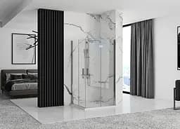 Душова кабіна Rea Molier 2 100x100 chrome REA-K6371 + REA-K6371, Хром, Універсальна, прозорий, хром - мініатюра 2