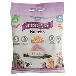 Натуральні ласощі для кішок Sserrano з функцією виведення грудочок шерсті Курка 50 г