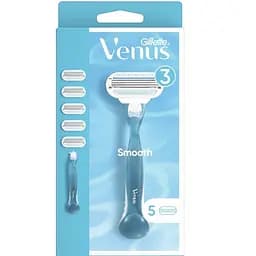 Бритва Gillette Venus Smooth з 5 змiнними картриджами