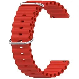 Ремінець для Samsung Galaxy Watch 5 40mm - червоний ширина кріплення 20мм силікон Watchbands Hump (W34-7WB66352299)