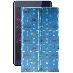 Чехол StatusCASE из экокожи для планшета Nomi Corsa 4 C070014 (Camera left) Фэшн голубой