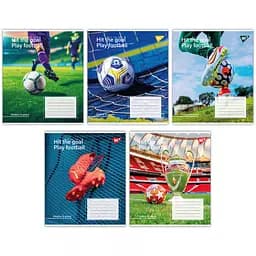 Зошити учнівські 60 аркушів клітинка Yes Hit the goal, 10 шт. в упаковці