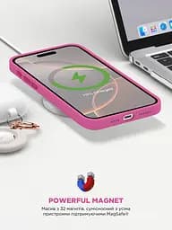 Силиконовый чехол с MagSafe для Apple iPhone 16 Pro, ICON2 MagCase, розовый, противоударный, панель с мягкой подкладкой, защита всего корпуса, поддержка беспроводной зарядки, совместим с защитными стеклами и пленками, ArmorStandart (ARM81319) - мініатюра 9