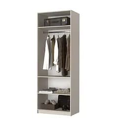 Шафа 2-дверна з антресоллю MebelStar Оскар Gloss BL-B, комплект полиць 80x52x260 см Дуб сонома/Білий (MBS-5366) - мініатюра 2