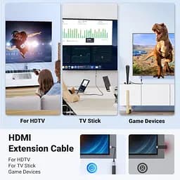 Кабель UGREEN HD165 подовжувач HDMI 2.1 4K 120HZ 8K 60HZ 17cm (15518) - мініатюра 5