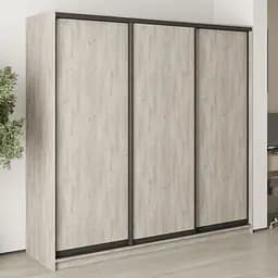 Шкаф-купе трехдверный MebelStar Стандарт BG 3ДСП 220x45x210 см Аляска серый (MBS-8284)