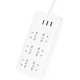 Подовжувач Xiaomi Mi Power Strip (6 розеток + 3 USB-port) фільтр універсальний білий