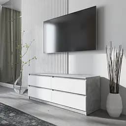 Тумба під телевізор Vays R-6, 4 шухляди без ручок, ЛДСП, 140×40×53 см - мініатюра 7