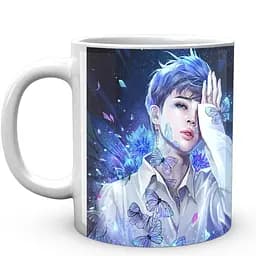 Кружка GeekLand Bangtan Boys Пак Чимин Рисунки Бабочки BTS CP 04.463.609 330 мл белая