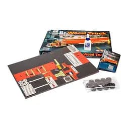 Дитячий дерев'яний 3D конструктор Фура з причепом PuzzleOk Puz-00952 206 деталей - мініатюра 3