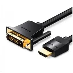 Кабель мультимедийный HDMI M to DVI M 1.0m black Vention (ABFBF)