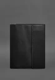 Шкіряна папка для документів "Сімейна" А4 на сегрегаторі з файлами чорна