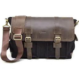 Сумка через плече Tarwa з парусини та шкіри крейзі 27х39х12 см sum0028153