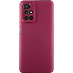 Чехол TPU Getman Liquid Silk Full Camera для Xiaomi Redmi 10 Бордовый/Marsala