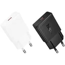 Сетевое зарядное устройство Hoco N72 Speed ​​single-port PD20W ultra-thin charger(EU белый)