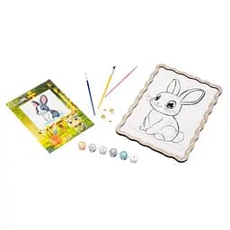 Картина по номерах Кролик Puz-22944 формат А4 пензлик, фарби, кріплення для стіни