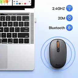 Миша бездротова Baseus F01B Tri-Mode (B01055503833-0) Gray - мініатюра 5
