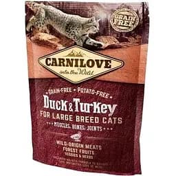 Сухой корм Carnilove Cat Large Breed для кошек больших пород утка и индейка 400 г