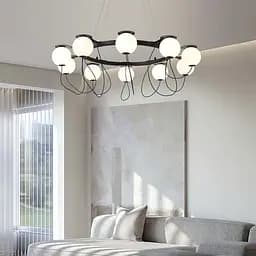 Люстра в форме кольца Hubble Bubble Line.F Диаметр 60см