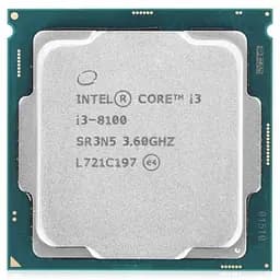 Процессор Intel Core i3 8100 (CM8068403377308) (Socket 1151 v2, 4T, 3.6 ГГц, Tray) Б/у