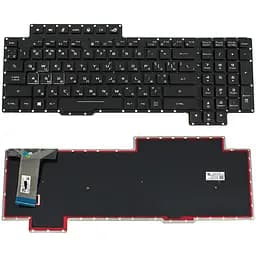 Клавіатура для ноутбука ASUS (G703 series) rus, black, без фрейма, підсвічування клавіш(RGB) оригінал