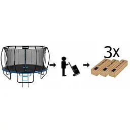 Батут із внутрішньою сіткою THUNDER Inside Ultra 16FT 490 см Black/Blue - мініатюра 2