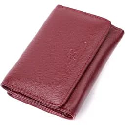 Шкіряний цікавий гаманець для жінок ST Leather 22507 бордовий