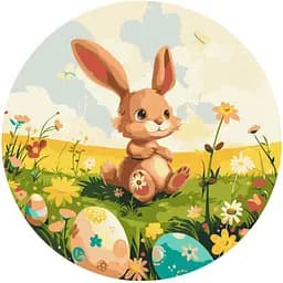 Картина за номерами Brushme Великодній кролик RC00079M 30 см