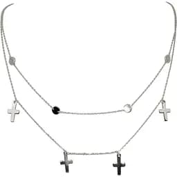 Срібне кольє Qvaliz Хрестики. 908-01208 38