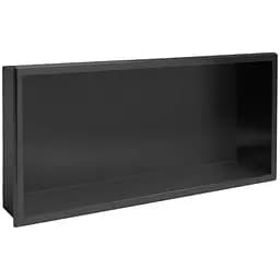 Встраиваемая полка Rea 30x60 black matt с ободком REA-05605, Черный матовый