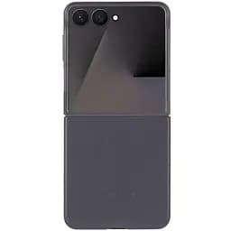 Шкіряний чохол Leather Case (AAA) для Samsung Galaxy Z Flip7 Dark Gray - мініатюра 2