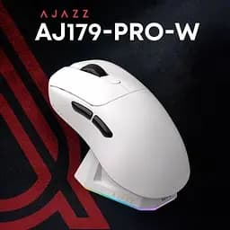 Комп'ютерна мишка Ajazz AJ179PRO Wireless/Bluetooth/USB Charging Dock White (AJ179-PRO-W) - мініатюра 4