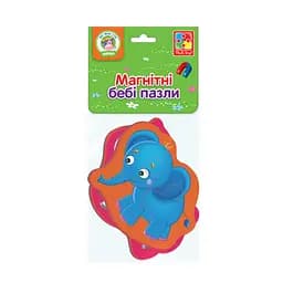 Магнітні бебі пазли Зебра та слоненя Vladi toys VT3208-12 - мініатюра 2