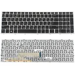 Клавіатура для ноутбука HP (ProBook: 450 G5, 455 G5) rus, чорна, срібна рамка - мініатюра 2
