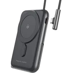 УМБ Choetech Magnetic Wireless 10000mAh 20W PD USB-C In/Out,Qi-15W,build-in cabel Black (B735-CCBK) - мініатюра 6