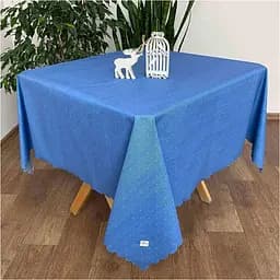 Скатерть Прованс Simfoni Горошек на синем 180х136 см (15134)