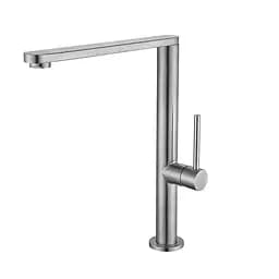 Смеситель для умывальника высокий нержавеющая сталь Wezer EKO4G-01 Нержавеющая сталь