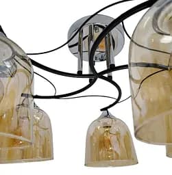 Класична люстра Brille LK-726S/5 E27 BK+CH - мініатюра 3