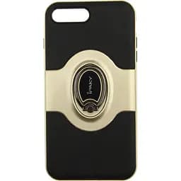 Чохол-накладка iPaky PC Bumper Soft case with 360 finger ring holder iPhone 7 Plus Gold - мініатюра 3