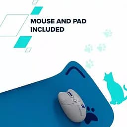 Комплект (Клавіатура та Миша) CANYON HSET-W6 EN Kitty Edition AAA+АА Wireless Blue - мініатюра 8