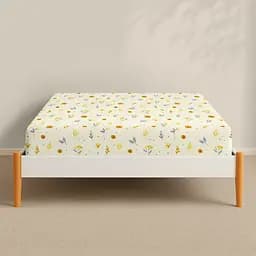 Простирадло Cosas на резинці фланель 100х200 honey bloom, жовтий (Flannel_HoneyBloom_100x200x20) - мініатюра 2