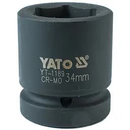 Головка торцева ударна 6-гранна Yato квадрат 1" М= 34 мм L= 61 мм (YT-1189)