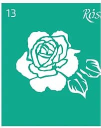 Трафарет багаторазовий самоклеючий №13 9×10см Квіти Rosa Talent