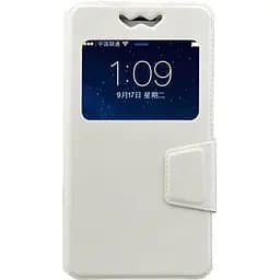Чехол-книжка Toto Book Silicone Slide Universal Cover With Window 5.3"-5.5" White